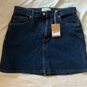Reformation denim mini skirt